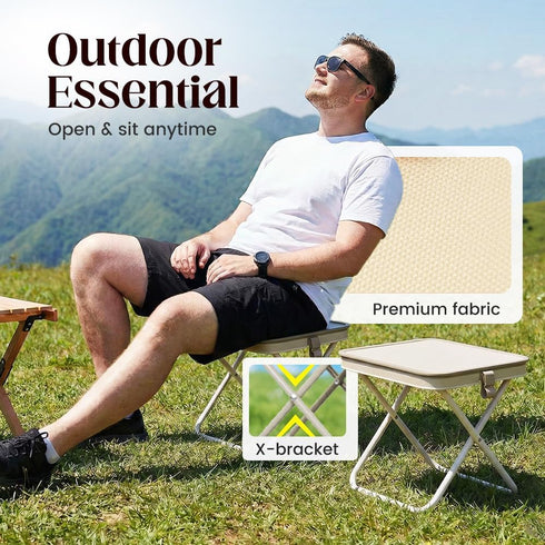 Backpack HISKI Portable Collapsible Stool Folding Chair with Storage Pouch, Portable Foldable Stool,Foldable Travel