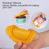 Pet Food Lids, Yellow Mango, 2 Pack, Bone Appetit Wet Food Can Covers