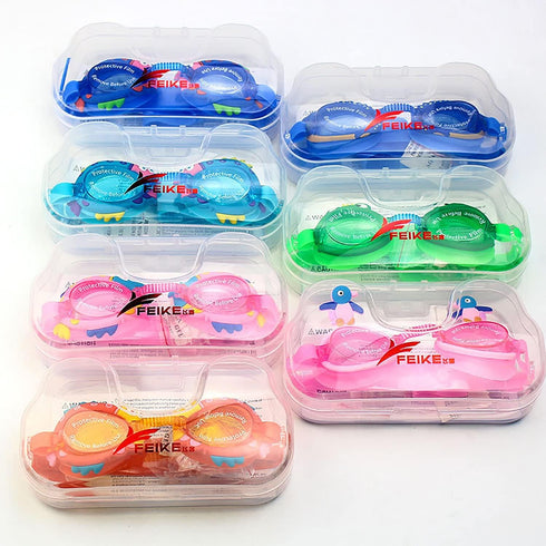 Swimming Goggles for Kids, No Leak Anti Fog UV Swim Goggles for Teens Age 3-12, Extra Ear Plugs SG7