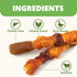 MON2SUN 6 Inch 35.27 oz (20 Count-Pack 1) Dog Treats, Triple Flavor Chicken Liver Duck and Chicken Wrapped Rawhide