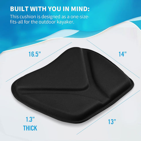 Hornet Watersports Thick Kayak Seat Cushion, Ideal Gel Pad for Kayak Fishing Accessories, Kayak Accessories for Men and