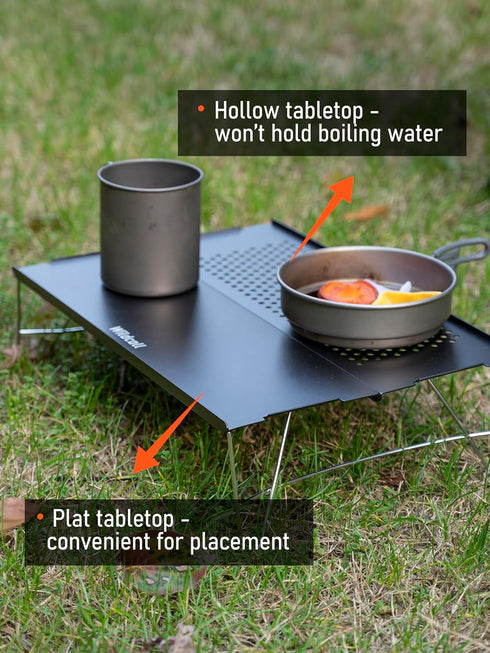 Backpacking WildCall Mini Solo Folding Table Ultralight Compact with Carry Bag for Camping Hiking Beach