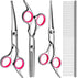 FAIGEO Professional Dog Grooming Scissors Kit, Titanium Coated Dog Scissors for Grooming, Grooming