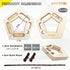 2 Pack Portable Hangboard Rock Climbing, Lightweight Wooden Climbing Fingerboard for Bouldering, Finger Strength, Arm