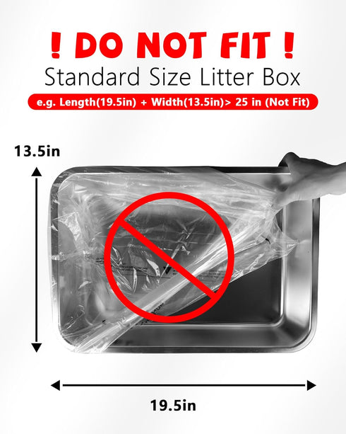 150 Count 4/5/5 1.5X ANWA Litter Box Robot Pro/EVO Waste Bags, Upgraded Thicker Cat Litter Bags for Automatic Litter