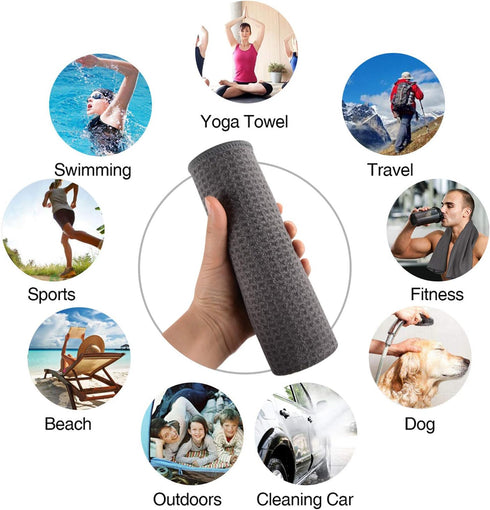 SUNLAND Microfiber Sports Workout Towels Fast Drying Fitness Sweat Towels for Men & Women Lightweight Multi-Purpose Gym