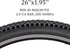 Hycline Bike Tire - 20/24/26/27.5 Inch Folding Replacement for MTB Mountain Bicycle - Black/Skinwall