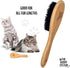 The Buddy System Cat Brush, Professional Grade Daily Grooming Hairbrush with Boar Bristle, Wooden Handle (1 Pack)