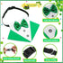 2 PCS St. Patrick's Day Dog Costume Bandana and Top Hat, Green Bow Tie Tux Clothes for Dogs and Cats (Large).