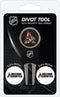 Team Golf NHL Divot Tool with 3 Golf Ball Markers Pack, Removable Magnetic Enamel