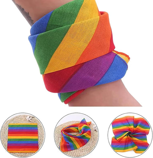 Generic Rainbow Bandana Dog Cat Pets Collar Bibs Pride Day Party LGBT Pet Scarf Fabric Cute Decoration Accessories