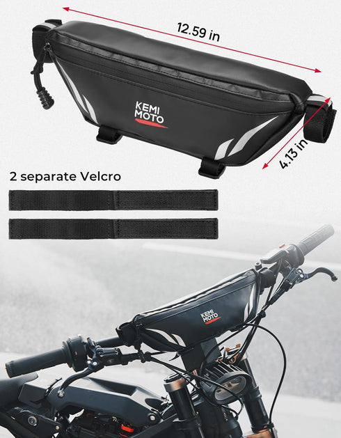 KEMIMOTO Universal Waterproof Motorcycle Handlebar Bag - Front Storage Bag for Sur-Ron Light Bee X & Talaria Sting