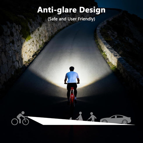 Heeykeey Riding,1500 Lights,IPX6 Bike Lights for Night Lumens High&Low Beam Front Light, OLED Display USB-C