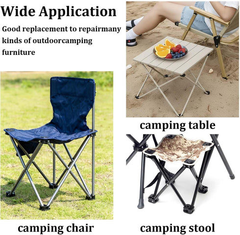 GRSECPO 4 Packs, Camping Chair Replacement Feet Heavy Duty Repair Feet for Folding Chair Stool, Portable Camp Chair