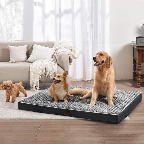 WESTERN HOME WH Large Dog Bed, Waterproof Orthopedic Mattress with Removable Washable Cover, Non-Slip Bottom