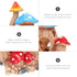 Zerodeko 1PC Resin Mushroom Hideout House, Fish Tank Cave Ornament for Small Fish Tank