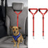 BWOGUE 2 Packs Adjustable Dog Cat Safety Seat Belt Strap Restraint for Vehicle, Nylon Fabric Harness Red