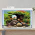 AWERT 48x24 inches Wood Fish Tank Background, Seaweed Aquarium Background River Bed & Lake Vinyl Background