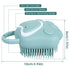 Dog Cat Bath Brush Comb Silicone Rubber Dog Grooming Brush Silicone Puppy Massage Brush Hair Fur Grooming Cleaning Brush Soft Shampoo Dispenser(blue paw shape)