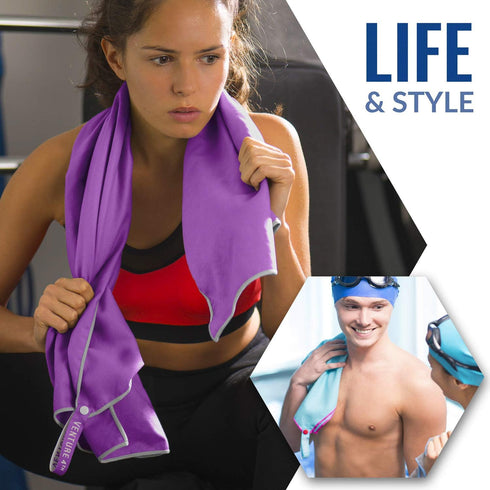 4TH Backpacking, Swimming, 3 VENTURE Quick Dry Travel Towel - Fast Drying Ultra Soft Microfiber Towels - Essential