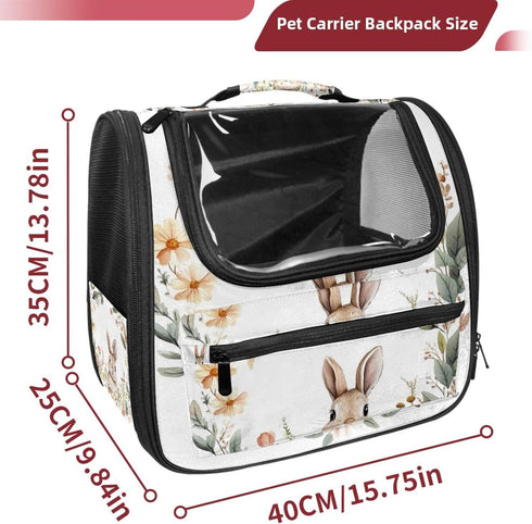 (2) Backpack Cute Baby Animal Bunny Rabbit Traveler Pet Carriers for Cats and Dogs