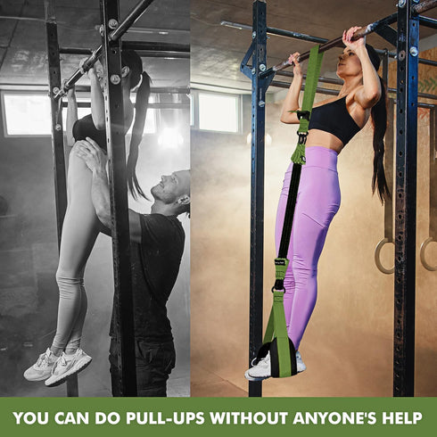 Pull Up Assistance Bands, Heavy Duty Resistance Band for Pull Up Bar, Adjustable Weight/Size with Fabric Feet