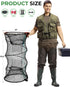 XYCCRX 4Pack 10m Crawfish Trap, Minnow Trap, Collapsible Fish Trap - Foldable Mesh Fishing Net for Crab, Shrimp
