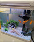 Small Japanese Fish Tank Decorations Set, Suitable for Aquariums up to 5 Gallon, Includes Plastic Plants