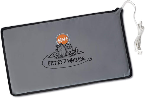 K&H Pet Products Gray X-Large Pet Bed Warmer, Turn Any Dog or Cat Bed Into a Heated Bed, Waterproof Heated Pad