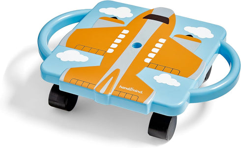 hand2mind Orange Plane Glider Scooter Board, Floor Scooter Board, Gross Motor Toys,