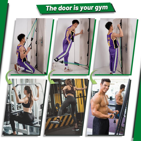 Slim Panda Door Anchor Strap for Resistance Bands, Portable Door Gym Attachment for Home Fitness
