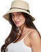 Gisdanchz Women Wide Brim Straw Hat with Chin Strap for UV Sun Protection - Summer Accessory