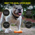 Playology Dual Layer Bone Toy for Medium Dogs (15-35lbs) - Engaging All-Natural Cheddar Cheese Scented Durable Dog Chew Toy for Heavy Chewers - Easy to Clean - Interactive & Non-Toxic