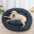 Nisrada Dog Bed for Medium Large Dogs, 36 Inch Calming Bed, Washable Round Cozy Pet Bed, Slip-Resistant