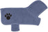 Bone Dry Pet Robe Collection, Embroidered Microfiber Bath Robe with Adjustable Closure for Dogs & Cats, Small, Blue