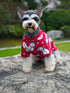 Lanyarco Cute Snowman Dog Pajama Reindeer Small Pet Clothes, Christmas Dog Pajamas Shirts, Red, Back Length 12"