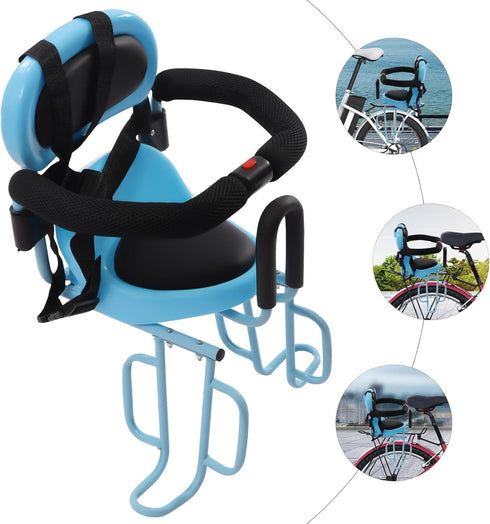 Kids Bike Seat Rear Mounted, Baby Bicycle Toddler Seats Removable Safety Back Child Carrier Bicycle Seat for Mountain