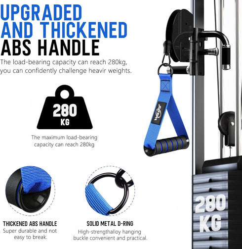 WALITO Exercise Handles - Replacement Cable Machine Attachments for Home Gym Equipment, Heavy Duty