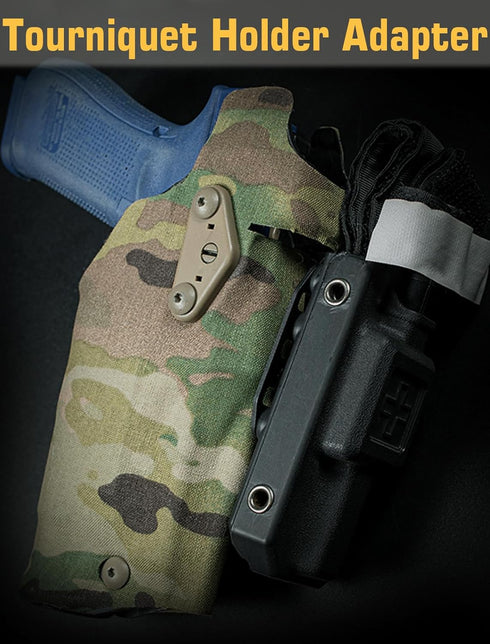 Tactical Holster Adapter Tourniquet Holder Mount, QLS Police Gear Accessories Belt Attachment