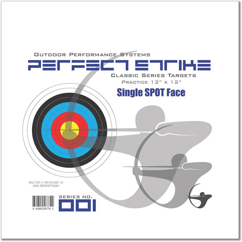 Perfect Strike Archery Targets, Classic OPS No. 001, Paper Targets for Practice in The Backyard or at The Range (12" x