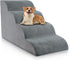 Chic Threads Dog Stairs for High Beds, 4-Step Non-Slip Stable Steps for Small Dogs and Cats