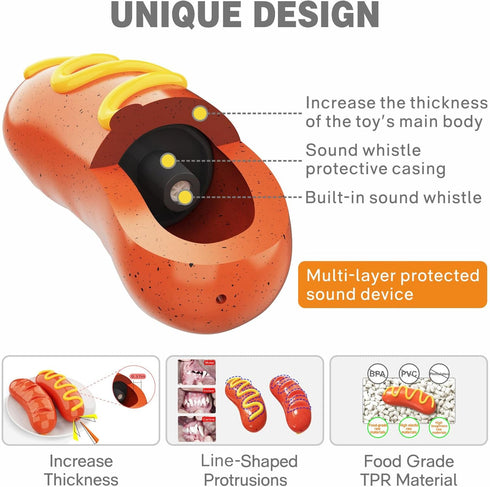 Dog Chew Toys for Aggressive Chewers, Indestructible Rubber Toy for Tough Chewing Dogs