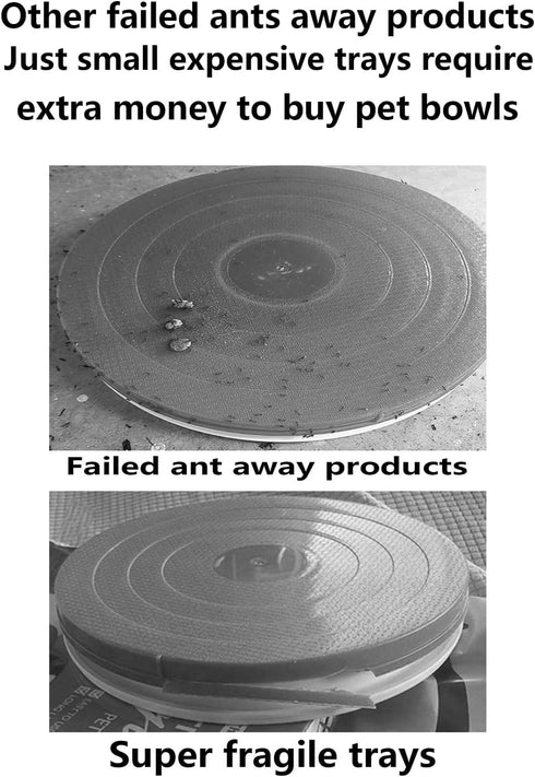 Ant Away Cat Dog Pet Food Bowl, 32 Oz Dish for Small to Medium Dogs Cats by With You6688