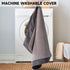 Washable Large Dog Bed Covers, Soft Plush Replacement, Waterproof Dog Bed Liner, Grey 35x22x3 Inches, Pet Bed Cover