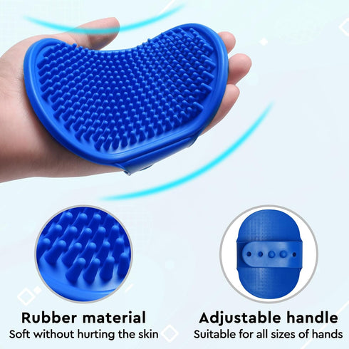 GJEASE Cat Grooming Glove Brush, Self-Cleaning Slicker Pet Brush for Short and Long Haired Pets, Dog Bath Brush
