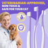 0.39" Tiny Dog Toothbrush for Small Dogs - Mini Brush Head, Curved Handle, Soft Bristles, Dual Rubber Back, Gentle