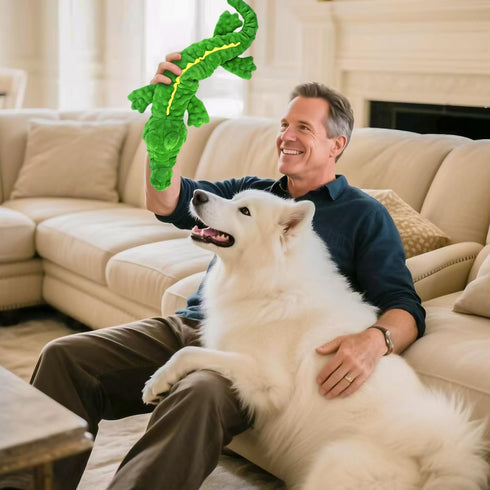 LSSYYQQ Dog Toys,Interactive Stuffed Squeaky Animal Crinkle Plush Toy for Small, Middle, Large Dogs, Interactive Dog