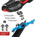 FOOKER MTB Mountain Bike Pedals, 3 Bearing Flat Platform, Compatible with Sealed Clipless Aluminum Pedals