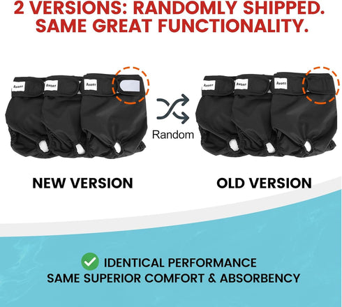 3 Pack 3 Avont Washable Female Dog Diapers, Premium Reusable Highly Absorbent Doggie Period Panties Durable Dog Diaper
