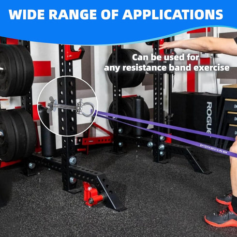 Versatile Gym Equipment Attachments - O-Ring for Power Rack, Perfect for Resistance Band Workouts (2 Pack)